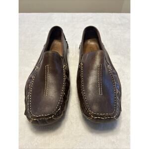 Clarks Shoes Men’s Size 12 M England Brown Leather Slip-On Driving Loafers